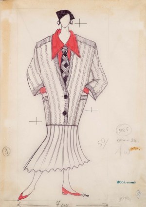 Olga KUŁAKOWSKA (1924 - 2020), Fashion designs - set of 18 drawings