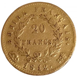 Napoleonic Medals and Coins, 20 Francs 1812, Rome