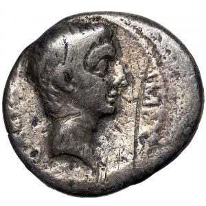 Roman Coins, Augustus, Quinarius n.d. (ca. 29-27 BC), Rome or Brundisium