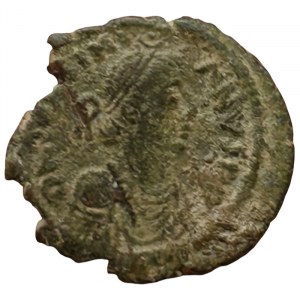 Roman Coins, Justinian I, Ae Nummus n.d., Constantinople
