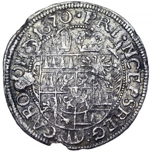 Austria, Olmütz, Karl Von Liechtenstein, 3 Kreuzer 1670, Kremsier