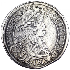 Austria, Leopold I, XV Kreuzer 1664, Vienna