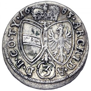 Austria, Leopold I, 3 Kreuzer 1685, Hall