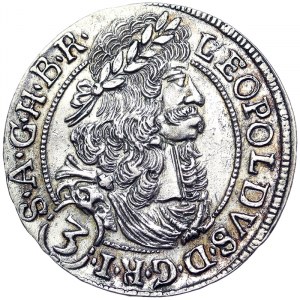 Austria, Leopold I, 3 Kreuzer 1694, Hall