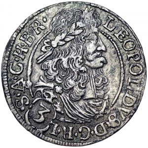 Austria, Leopold I, 3 Kreuzer 1694, Hall