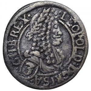 Austria, Leopold I, 3 Kreuzer 1695, Nagybanya