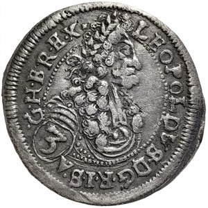 Austria, Leopold I, 3 Kreuzer 1698, Preßburg