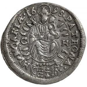 Austria, Leopold I, 3 Kreuzer 1698, Preßburg