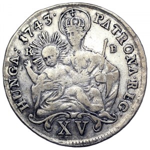 Austria, Maria Theresia, XV Kreuzer 1743, Kremnitz