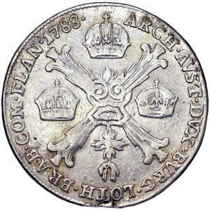 Rakúsko, Jozef II, 1/4 Taler 1788, Kremnica