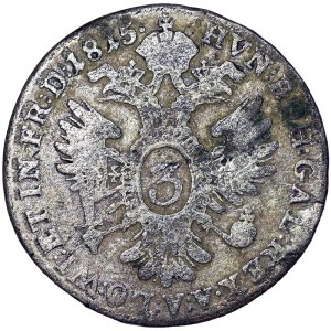 Austria, Francis I, 3 Kreuzer 1815, Vienna