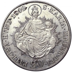 Austria, Ferdinand I, 20 Kreuzer 1842, Kremnitz