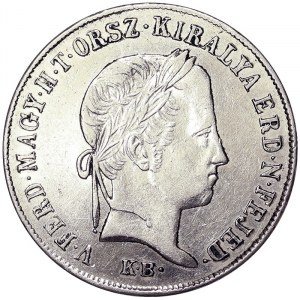 Austria, Ferdinand I, 20 Kreuzer 1848, KB Kremnitz
