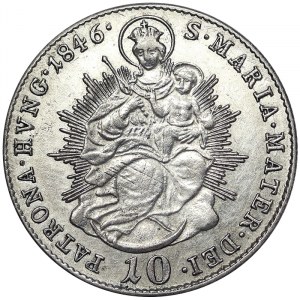 Austria, Ferdinand I, 10 Kreuzer 1846, Kremnitz