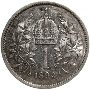 Austria, Franz Joseph I, 1 Corona 1893, Vienna