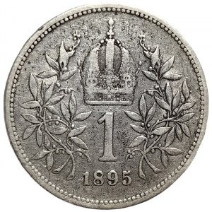 Austria, Franz Joseph I, 1 Corona 1895, Vienna