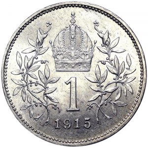 Austria, Franz Joseph I, 1 Corona 1915, Vienna