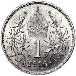 Austria, Franz Joseph I, 1 Corona 1916, Vienna