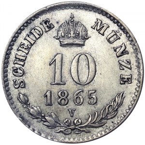 Austria, Franz Joseph I, 10 Kreuzer 1865, Venice