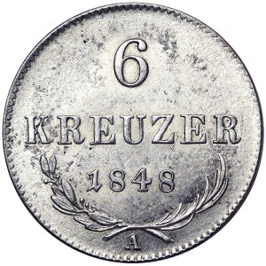 Austria, Revolutions of 1848-1949, 6 Kreuzer 1848, Vienna