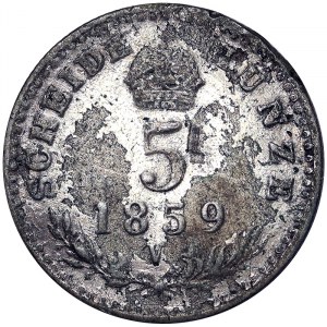 Austria, Franz Joseph I, 5 Kreuzer 1859, Venice