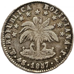Bolívia, 4 soles 1857, Potosí