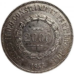 Brazil, Pedro II, 2000 Reis 1856