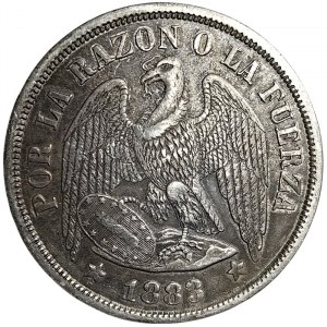 Chile, 1 Peso 1883