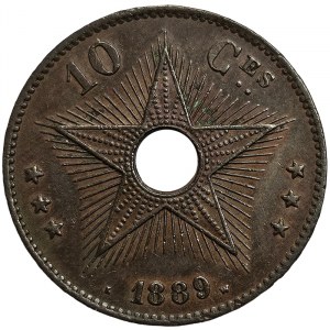 Belgian Congo, Leopold II, 10 Centimes 1889