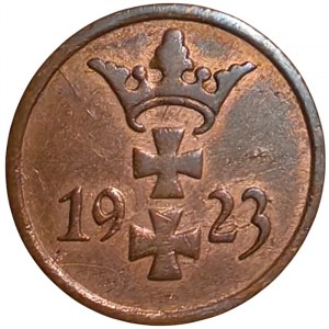 Danzig, free city, 1 Pfennig 1923