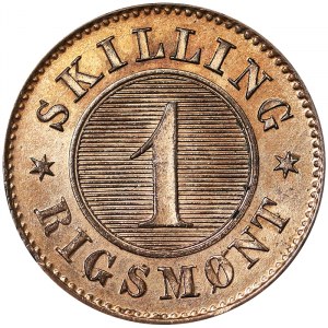 Denmark, Christian IX, 1 Skilling 1867