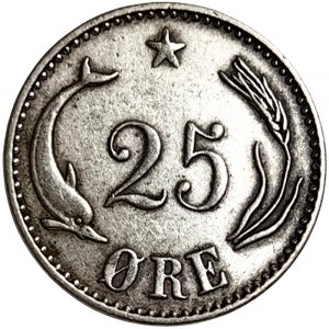 Denmark, Christian IX, 25 Ore 1900