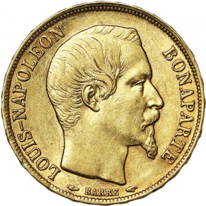 Francie, Louis Napoleon, 20 franků 1852, A Paris