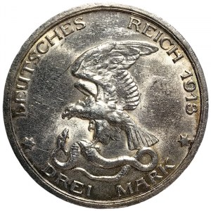 Germany, Prussia, Wilhelm II, 3 Mark 1913, A Berlin