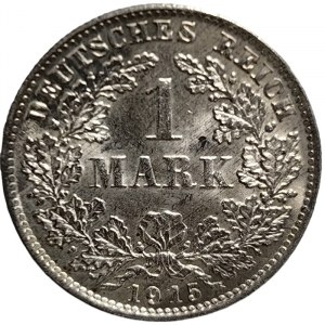 GERMAN EMPIRE, Wilhelm II, 1 Mark 1915, D Munich