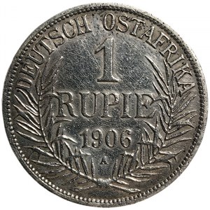 GERMAN EAST AFRICA, Wilhelm II, 1 Rupie 1906, A Berlin