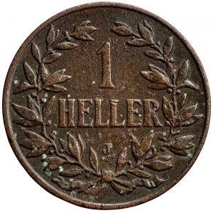 GERMAN EAST AFRICA, Wilhelm II, 1 Heller 1907, J Hamburg