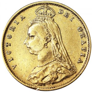 Great Britain, Victoria, 1/2 Sovereign 1887, London