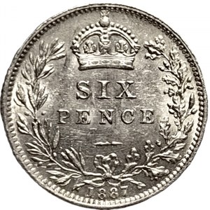 Great Britain, Victoria, 6 Pence 1887, London