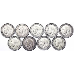 Great Britain, George VI, Lot 9 pcs.