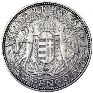 Hungary, 2 Pengo 1936, Budapest