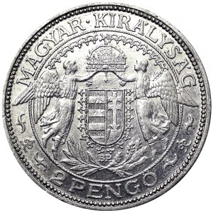Hungary, 2 Pengo 1937, Budapest
