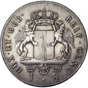Genoa, Republic Biennial Doges Phase III, 8 Lire 1795