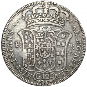Naples, Carlo III of Borbone, Piastra da 120 Grana 1736