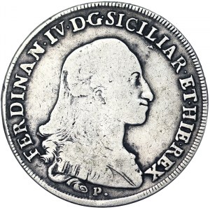 Naples, Ferdinando IV of Borbone 1st Period, Piastra da 120 Grana 1789