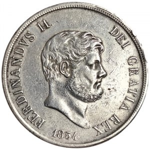 Naples, Ferdinando II of Borbone, Piastra da 120 Grana 1854