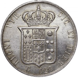 Naples, Francesco II of Borbone, Piastra da 120 Grana 1859