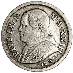 Rome (Papal State), Pio IX, 10 Soldi 1868