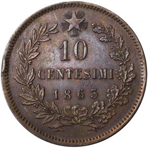Kingdom of Italy, Vittorio Emanuele II, 10 Centesimi 1863, Paris
