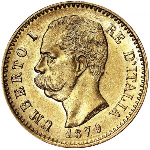 Kingdom of Italy, Umberto I, 20 Lire 1879, Rome